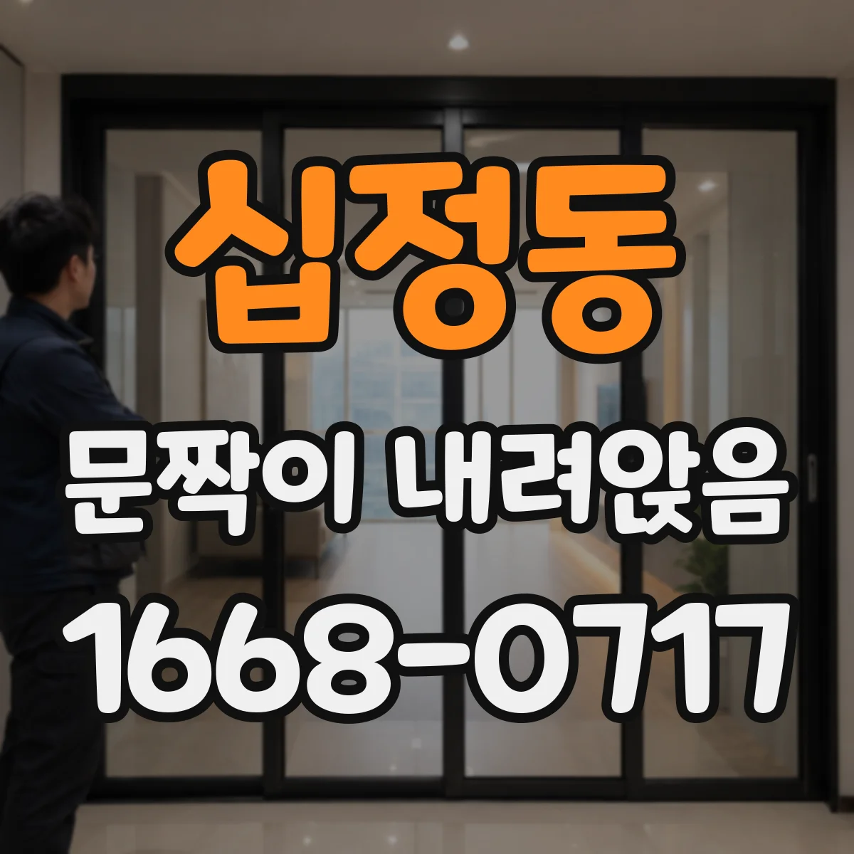 십정동 문짝이 내려앉음