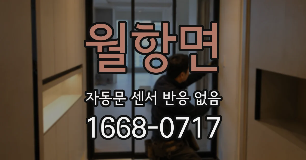 월항면 자동문 센서 반응 없음