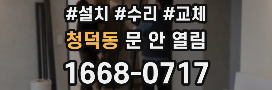 청덕동 문 안 열림