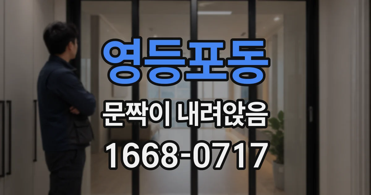 영등포동 문짝이 내려앉음