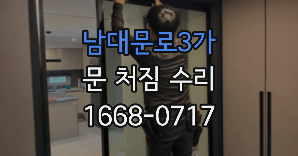 남대문로3가 문 처짐 수리