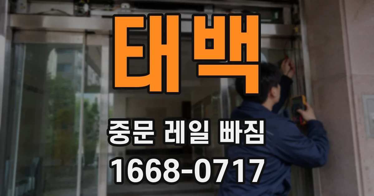 태백 중문 레일 빠짐