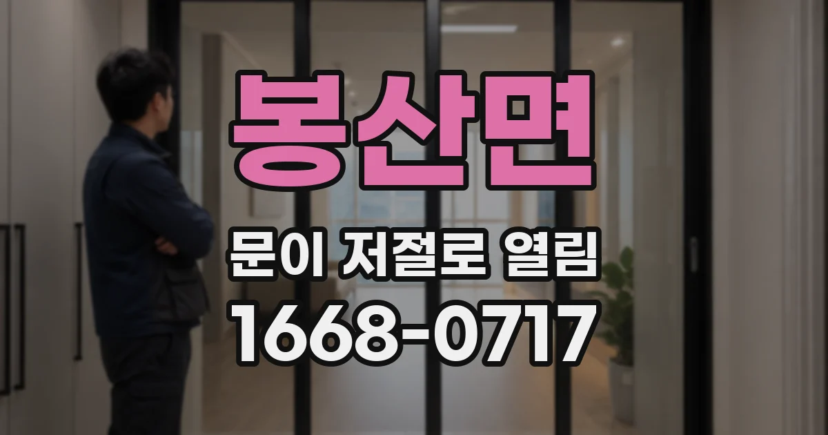 봉산면 문이 저절로 열림