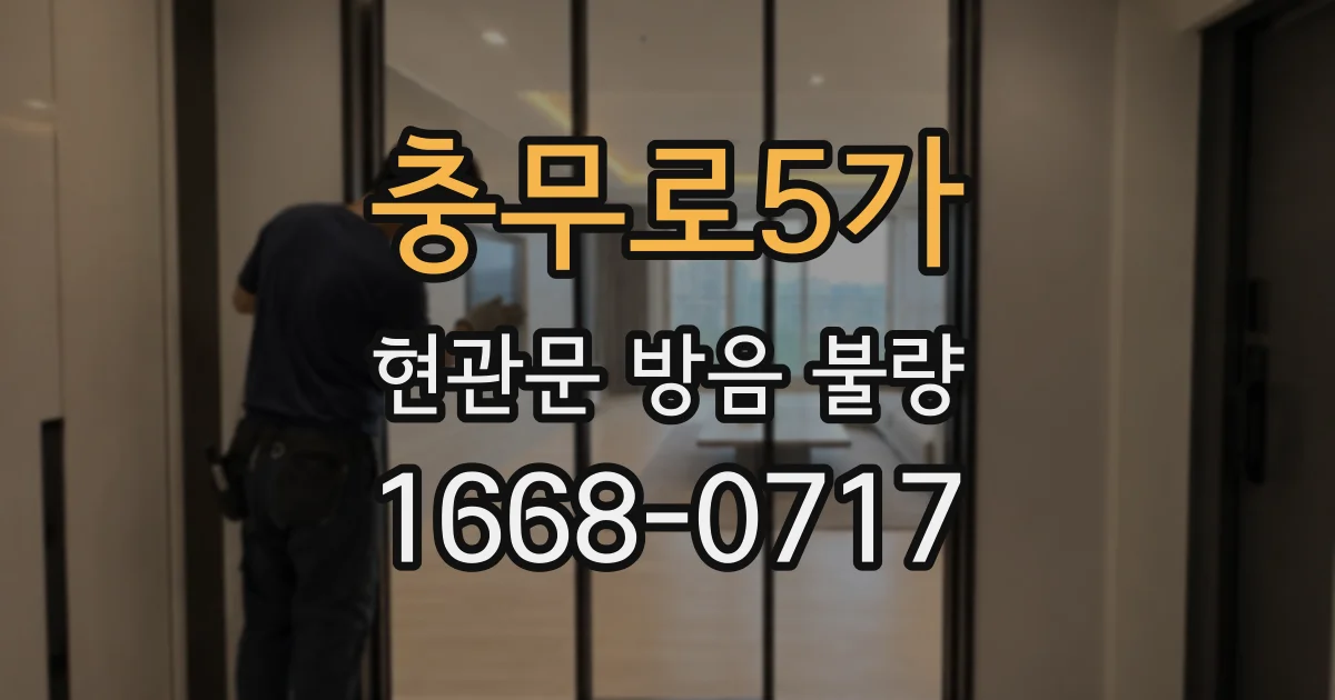 충무로5가 현관문 방음 불량