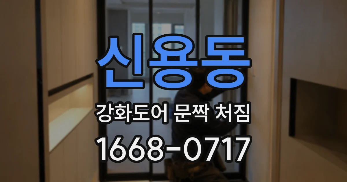 신용동 강화도어 문짝 처짐