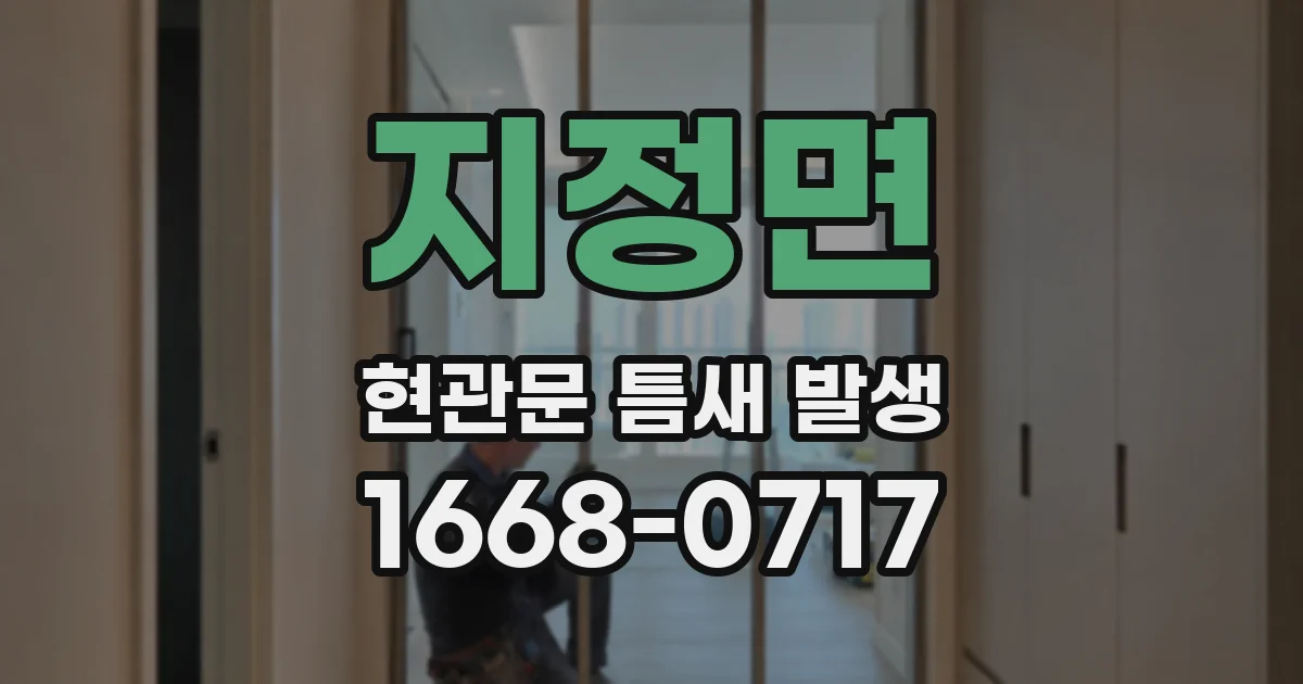 지정면 현관문 틈새 발생