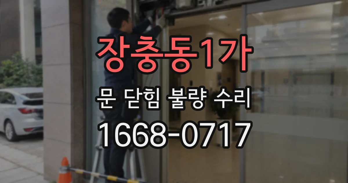 장충동1가 문 닫힘 불량 수리