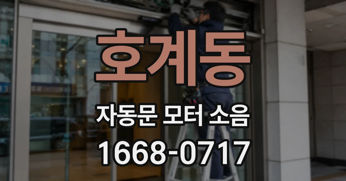 호계동 자동문 모터 소음
