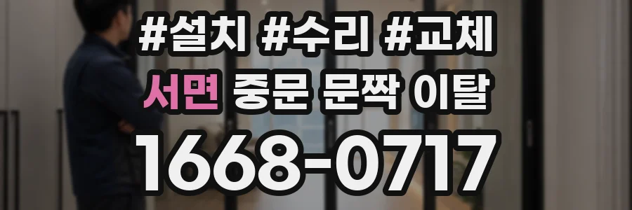 서면 중문 문짝 이탈