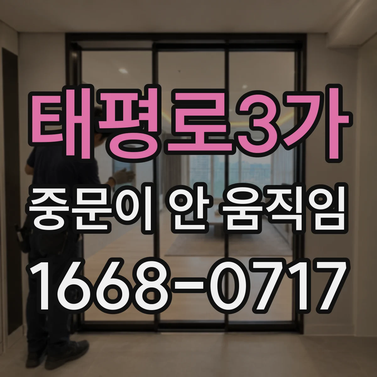 태평로3가 중문이 안 움직임