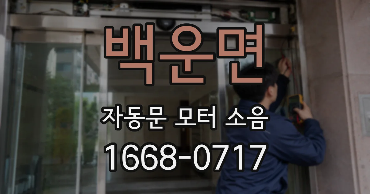 백운면 자동문 모터 소음