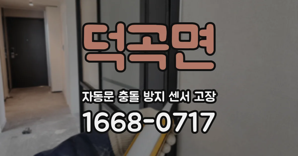 덕곡면 자동문 충돌 방지 센서 고장