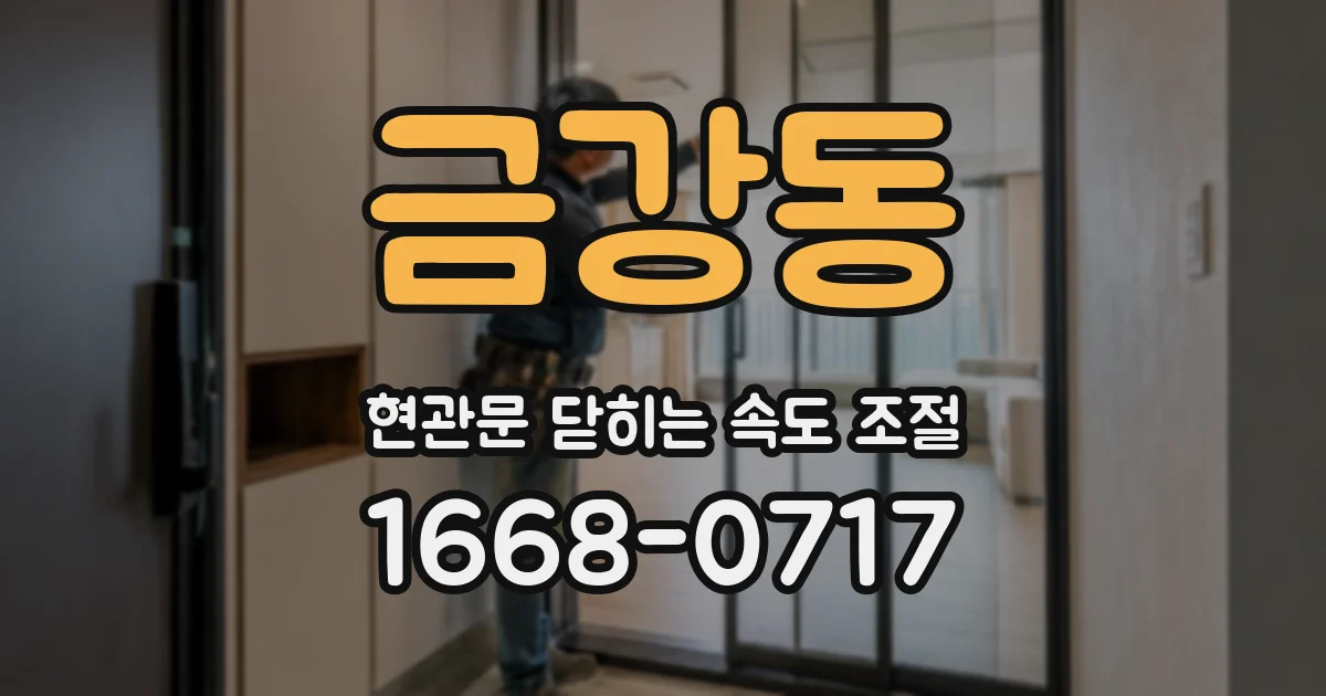 금강동 현관문 닫히는 속도 조절