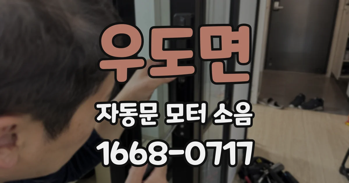 우도면 자동문 모터 소음