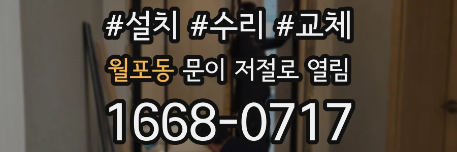월포동 문이 저절로 열림