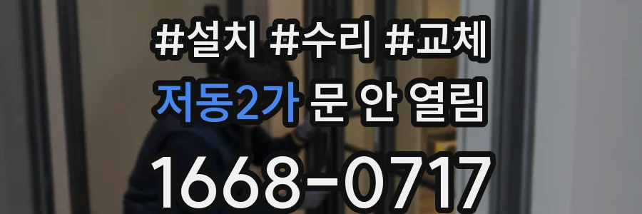 저동2가 문 안 열림