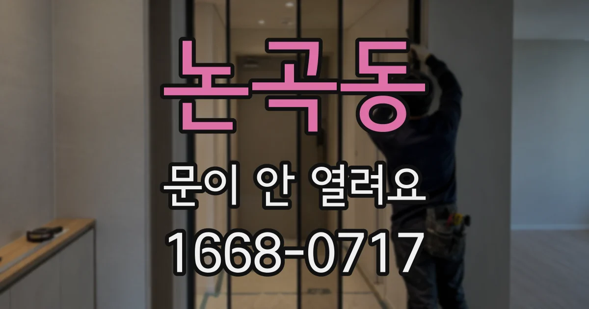논곡동 문이 안 열려요