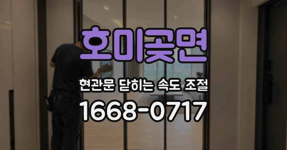 호미곶면 현관문 닫히는 속도 조절