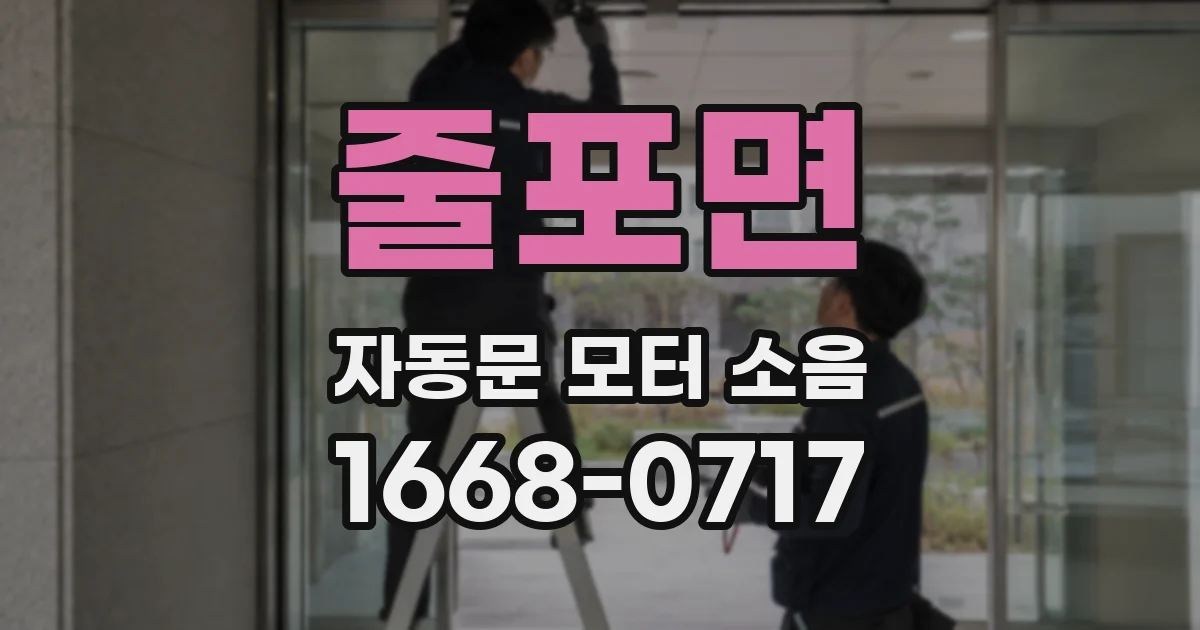 줄포면 자동문 모터 소음