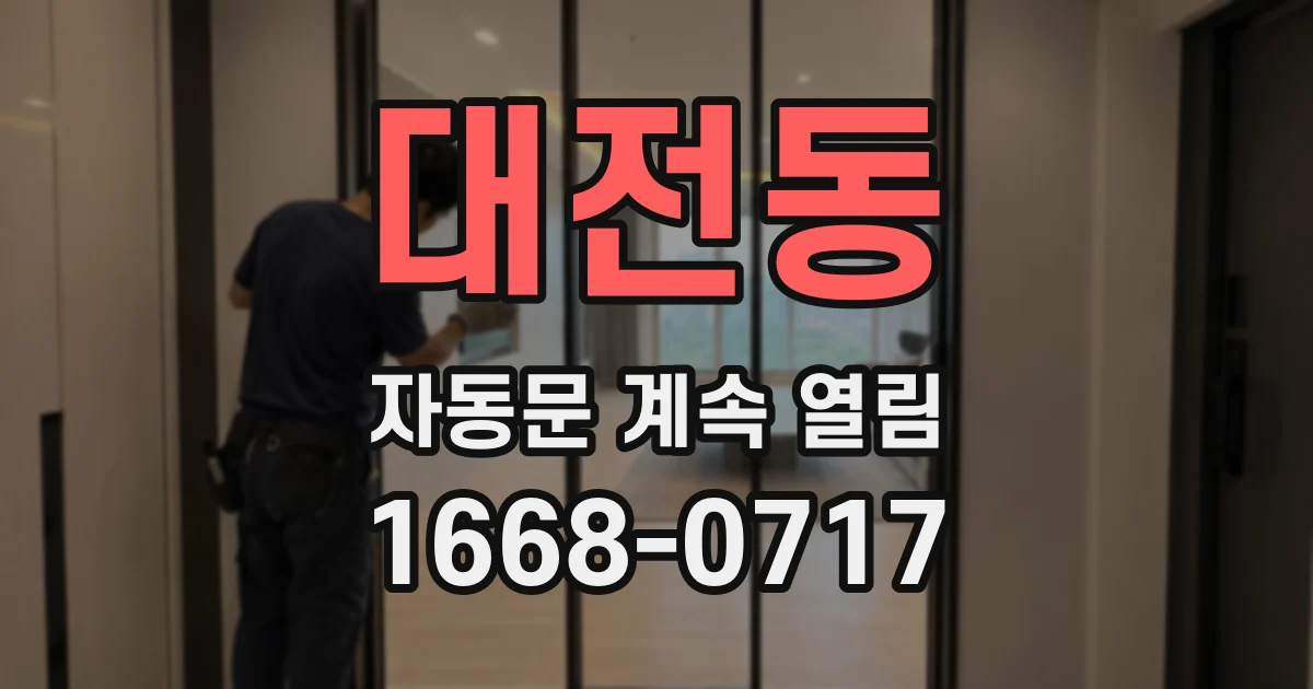 대전동 자동문 계속 열림