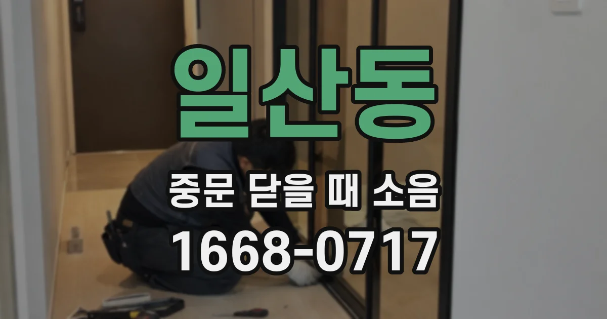 일산동 중문 닫을 때 소음