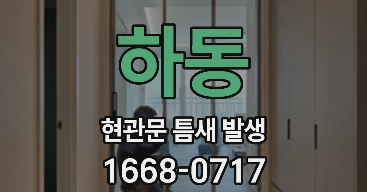 하동 현관문 틈새 발생