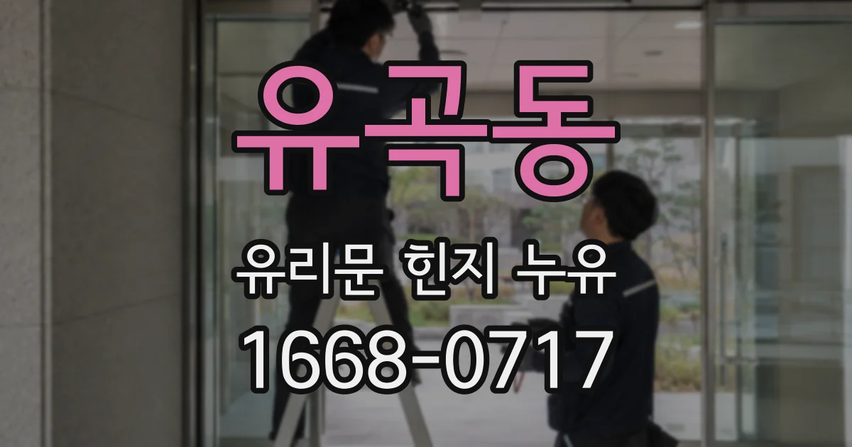 유곡동 유리문 힌지 누유