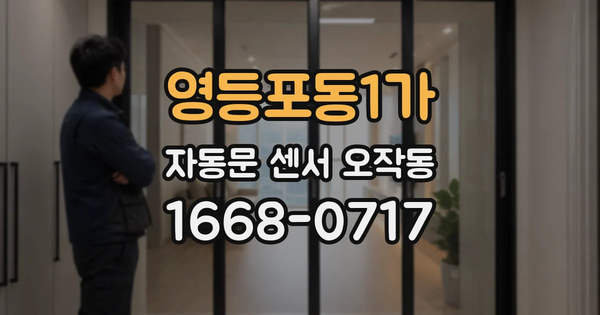 영등포동1가 자동문 센서 오작동
