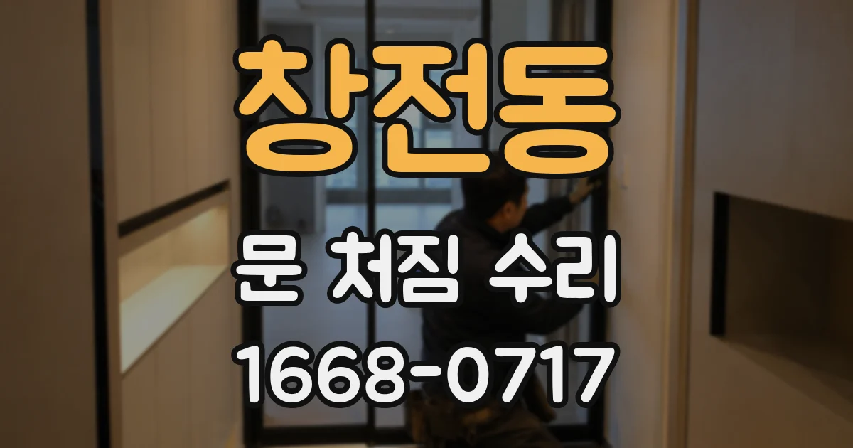 창전동 문 처짐 수리