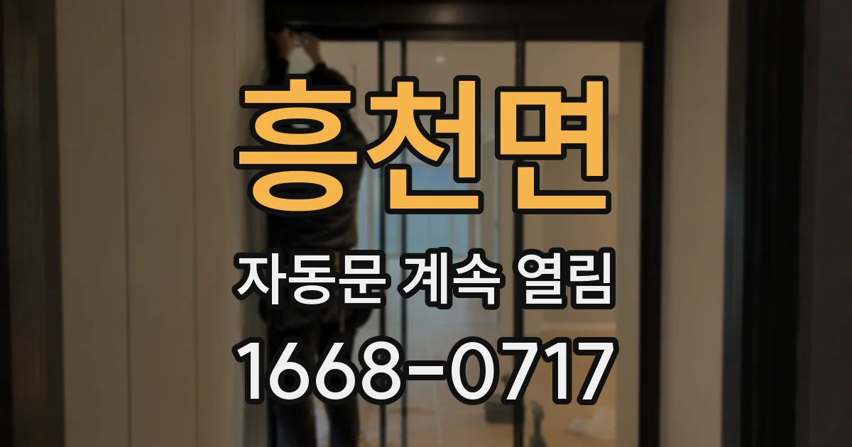 흥천면 자동문 계속 열림