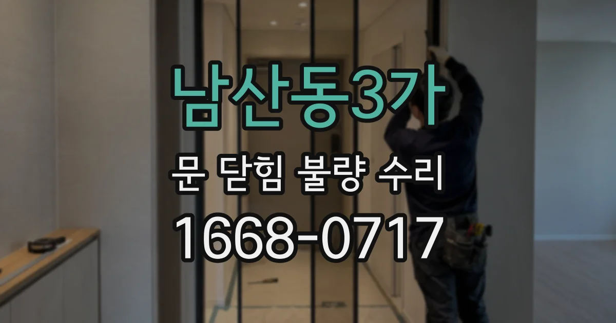 남산동3가 문 닫힘 불량 수리
