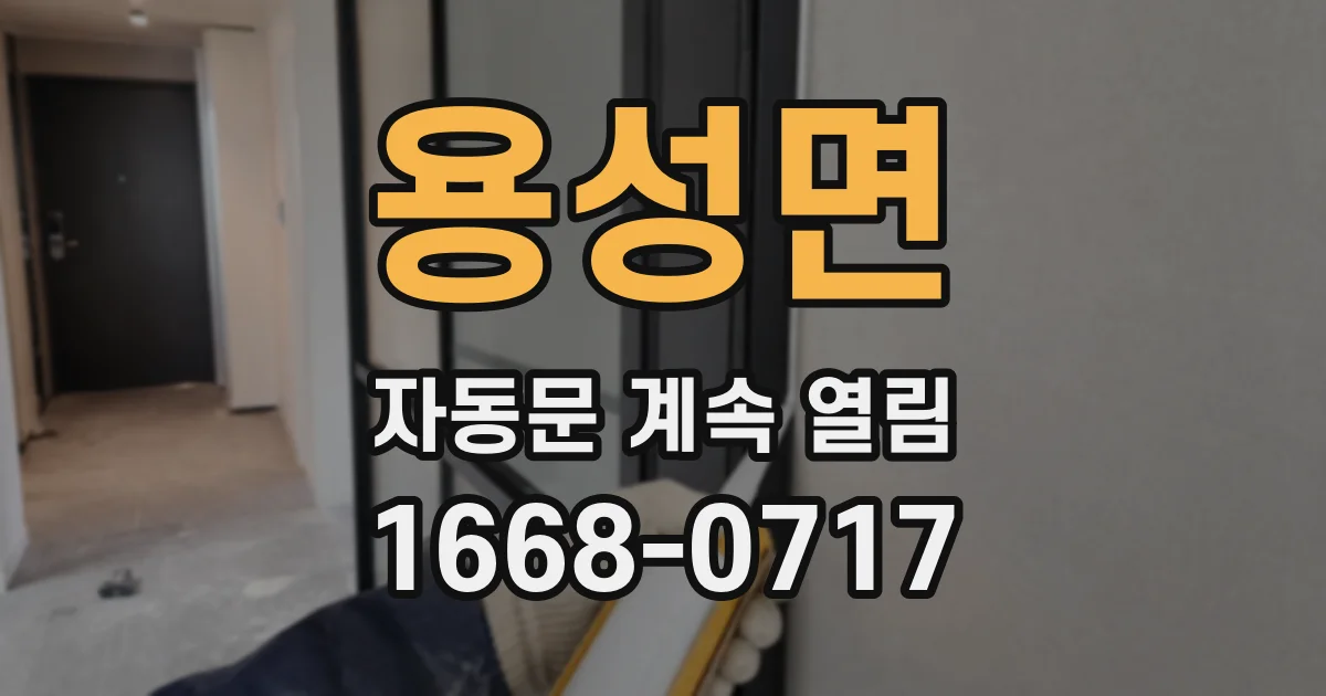 용성면 자동문 계속 열림