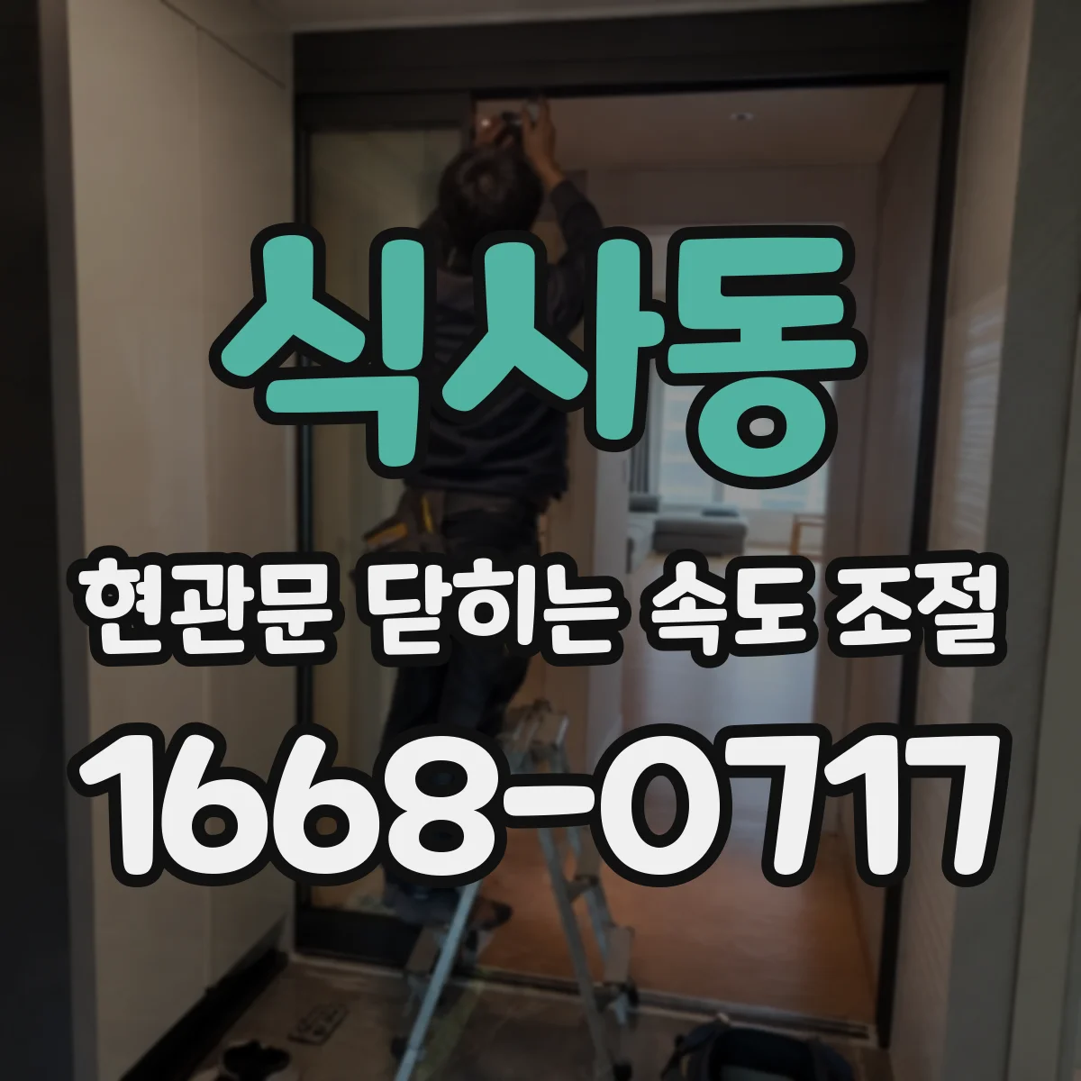 식사동 현관문 닫히는 속도 조절