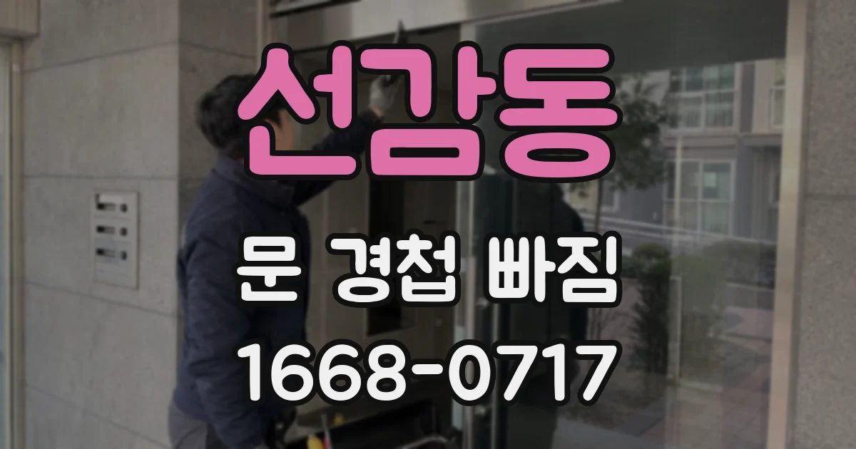 선감동 문 경첩 빠짐