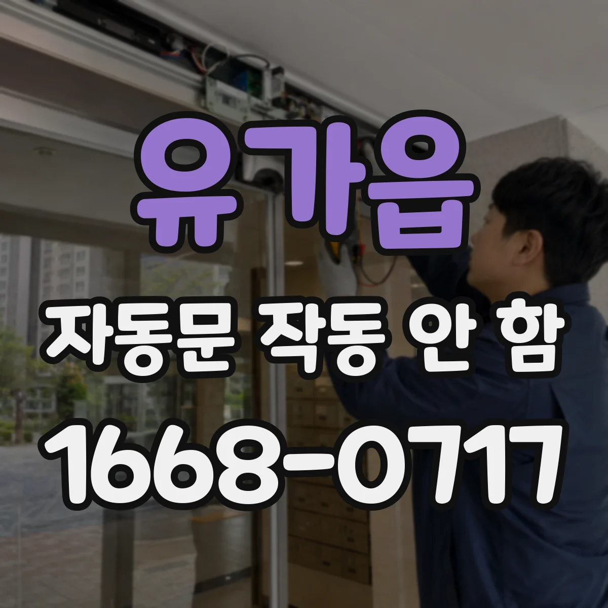 유가읍 자동문 작동 안 함