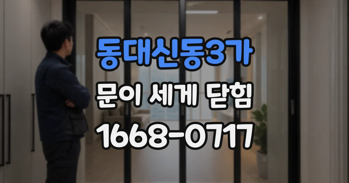 동대신동3가 문이 세게 닫힘
