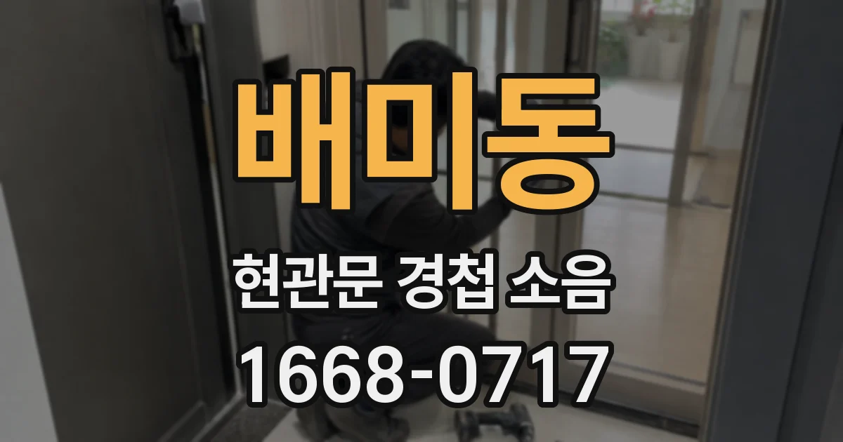 배미동 현관문 경첩 소음