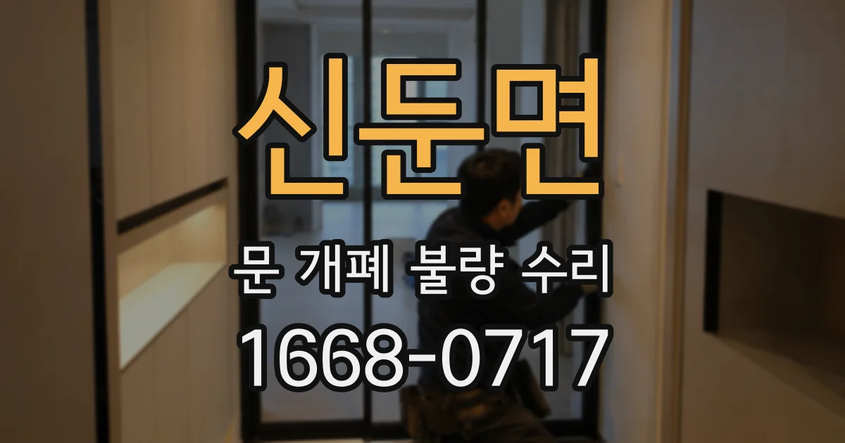 신둔면 문 개폐 불량 수리