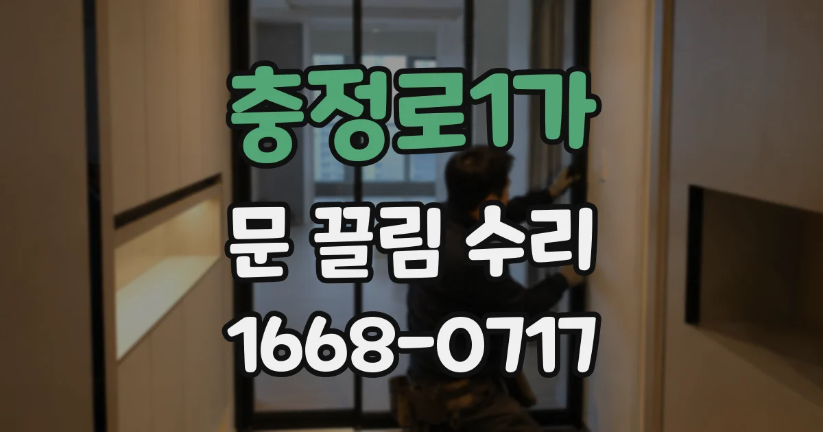 충정로1가 문 끌림 수리