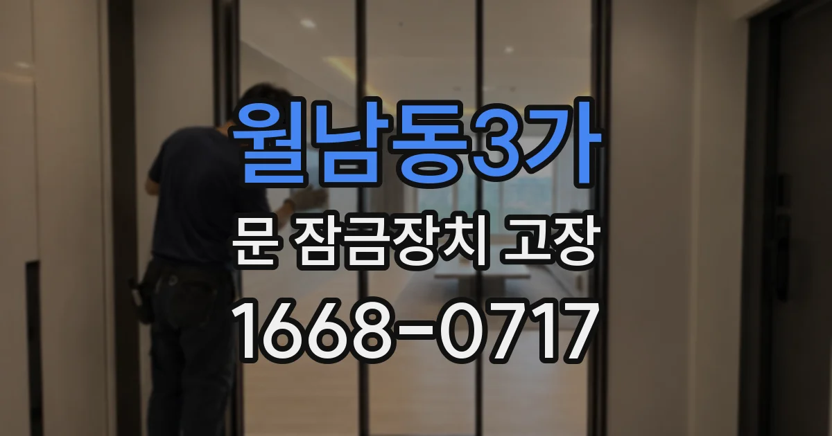 월남동3가 문 잠금장치 고장