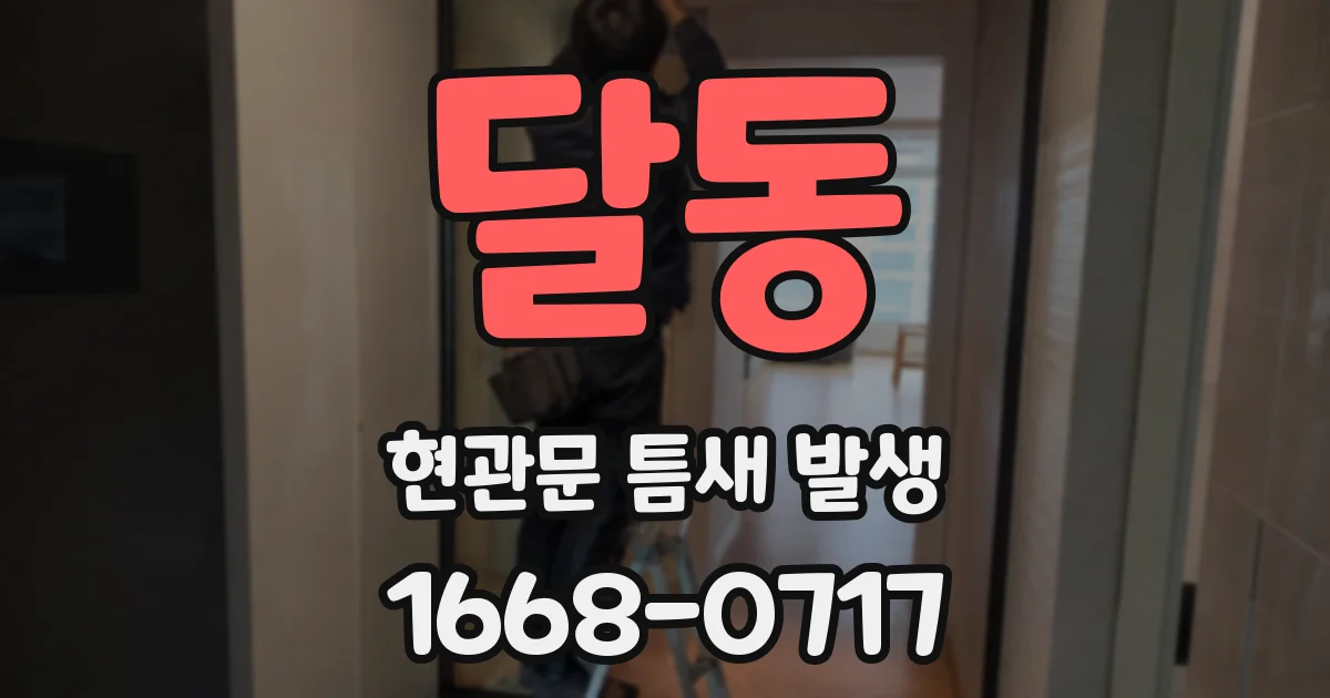 달동 현관문 틈새 발생