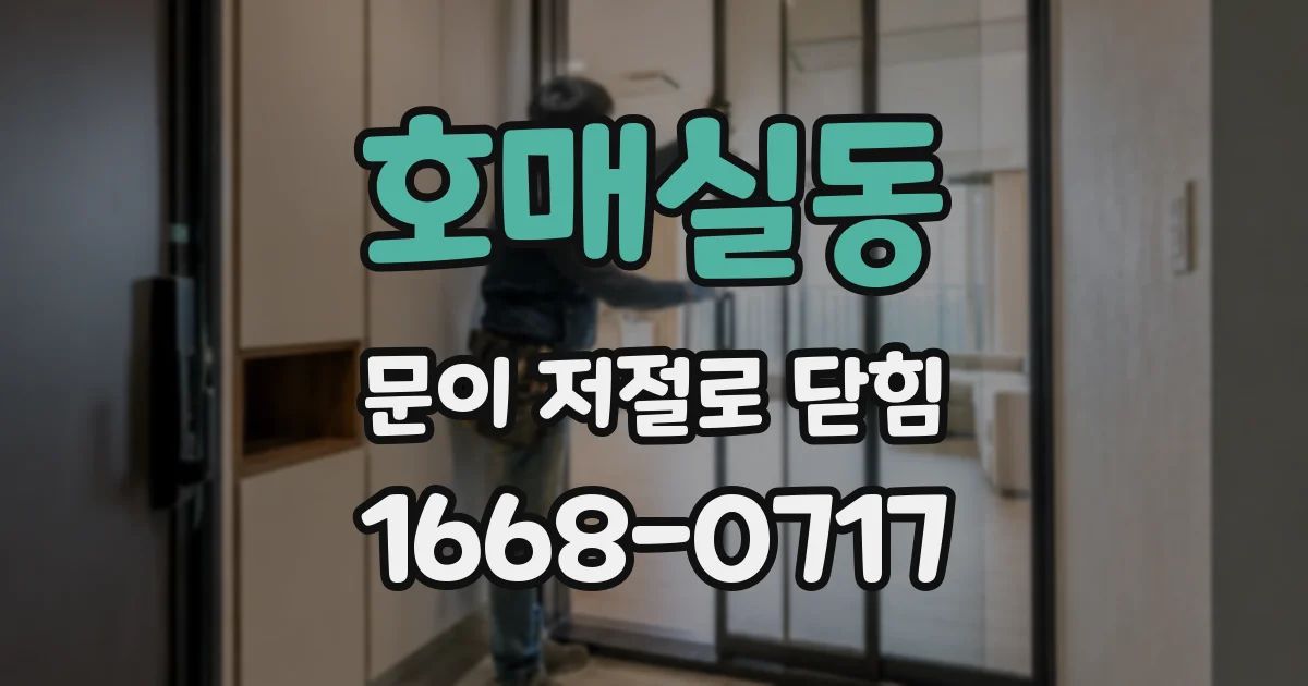 호매실동 문이 저절로 닫힘