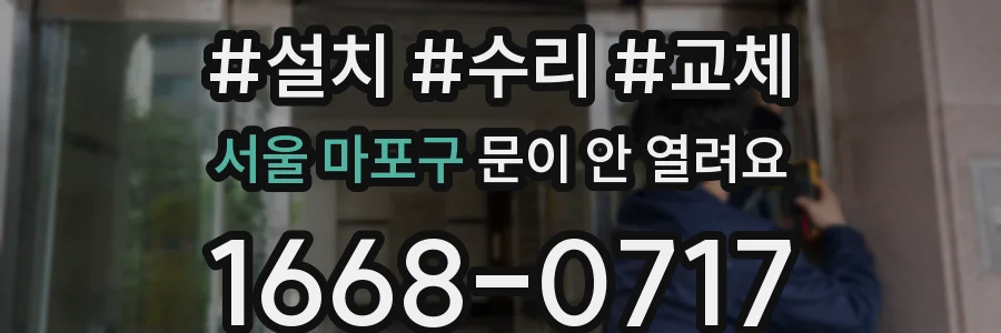 서울 마포구 문이 안 열려요
