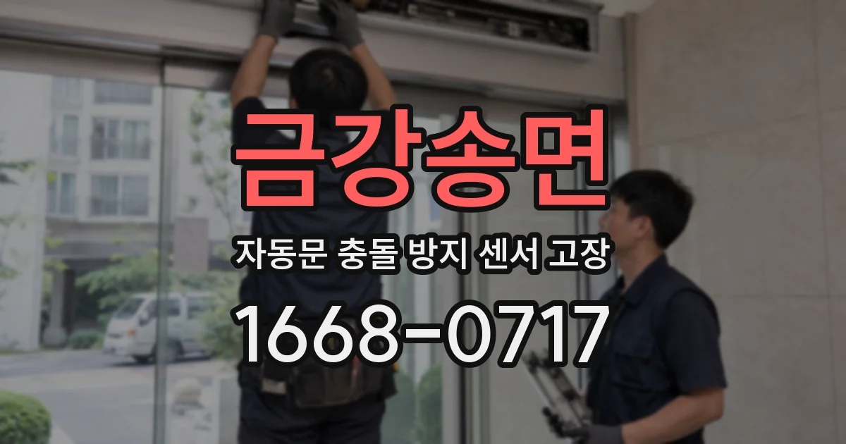 금강송면 자동문 충돌 방지 센서 고장