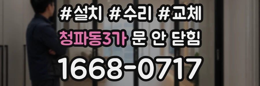 청파동3가 문 안 닫힘
