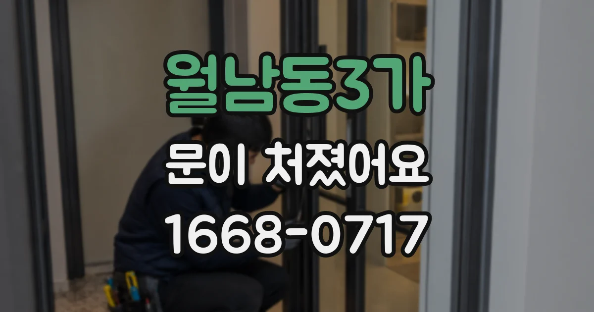 월남동3가 문이 처졌어요