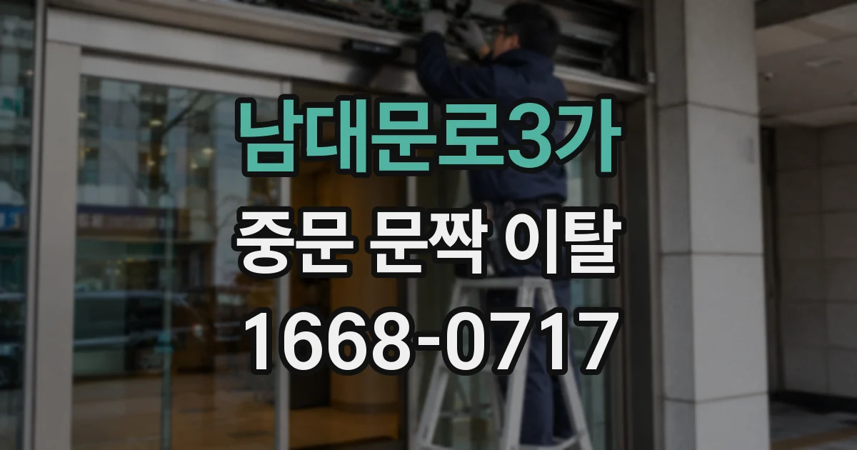 남대문로3가 중문 문짝 이탈