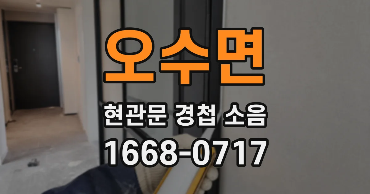 오수면 현관문 경첩 소음