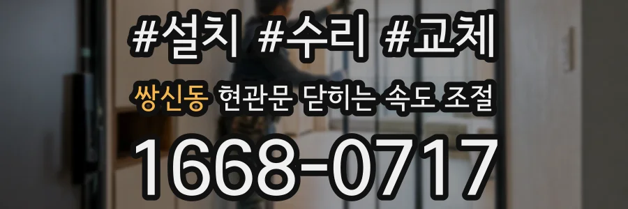쌍신동 현관문 닫히는 속도 조절