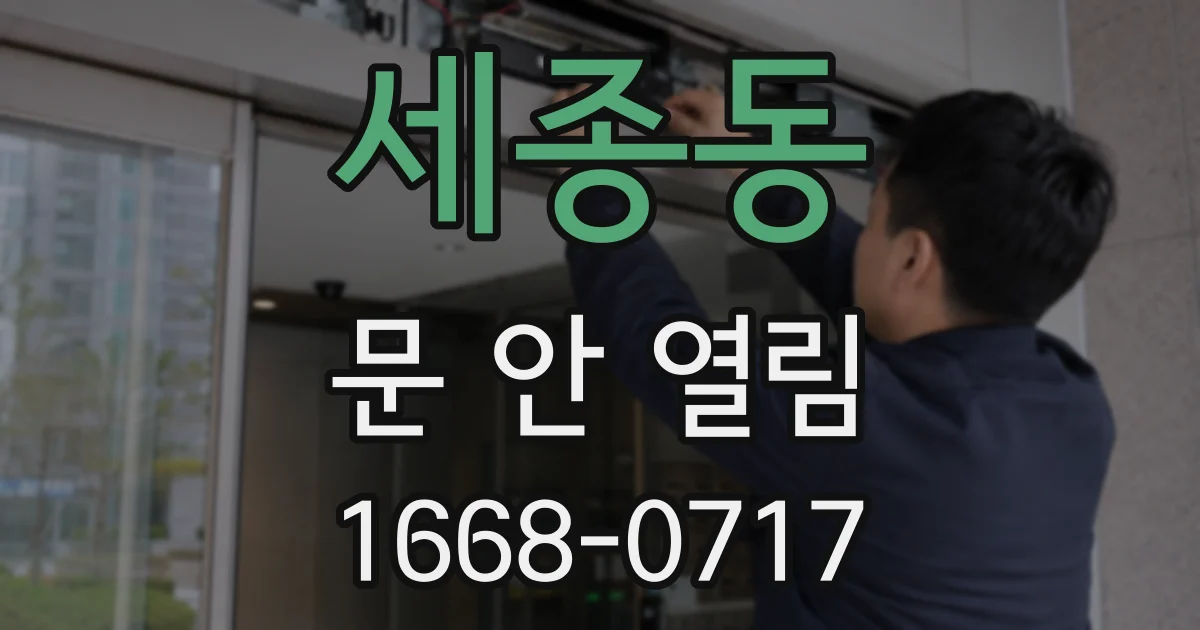 세종동 문 안 열림